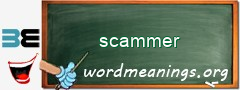 WordMeaning blackboard for scammer